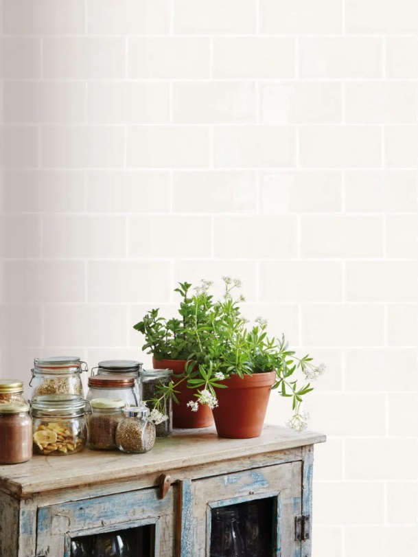 Piastrella Nanda Tiles “Acquarella Soft White” cm. 7,5×15