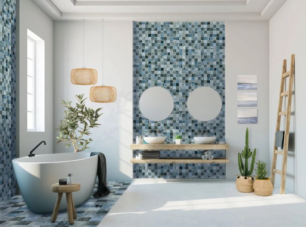 Piastrella Nanda Tiles “Java Sea Blue Malla”