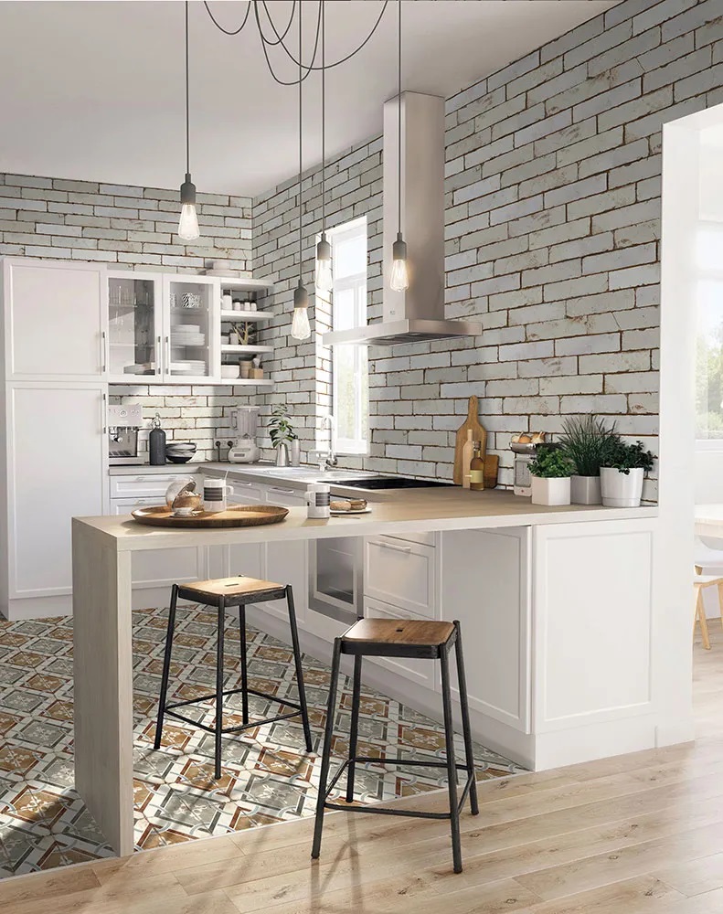Piastrella Nanda Tiles “Loft White Gloss” cm. 7,5×30