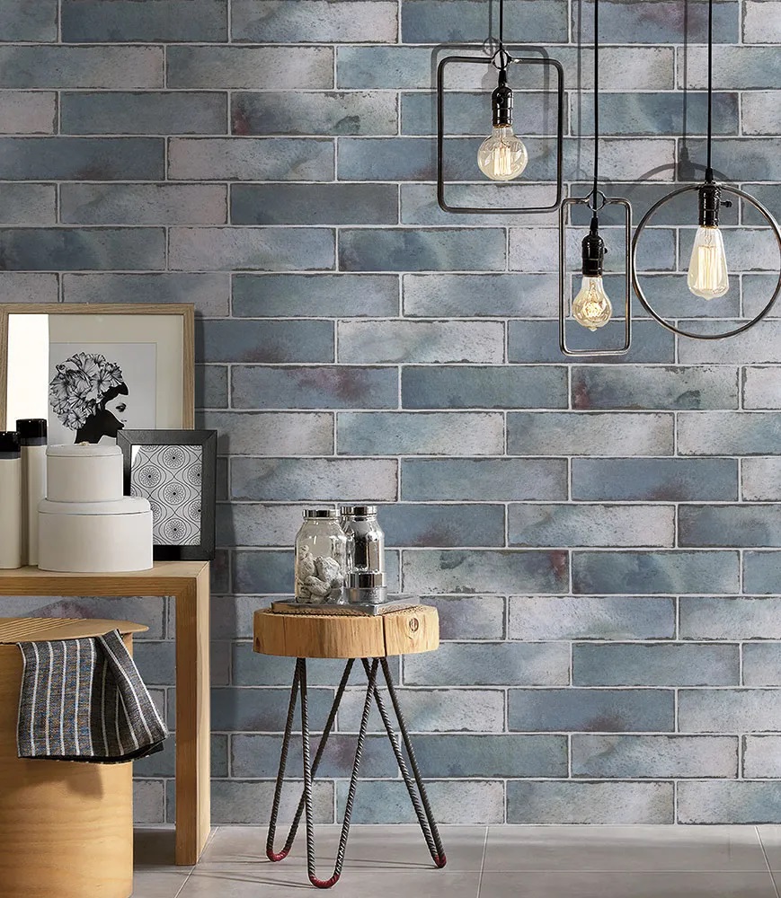 Piastrella Nanda Tiles “Manhattan Skyline Blue” cm. 7,5×30
