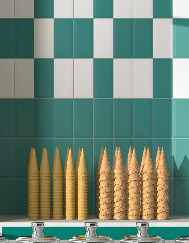 Piastrella Ceramica Vogue “Bisello Interni Turchese”