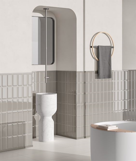 Piastrella Ceramica Vogue “Bisello Trasparenze Argento”