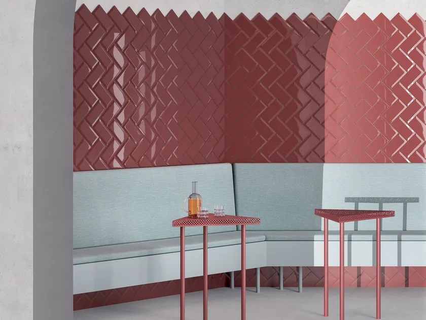 Piastrella Ceramica Vogue “Bisello Trasparenze Granata”