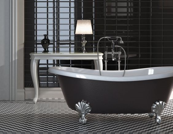 Piastrella Ceramica Vogue “Bisello Trasparenze Nero”